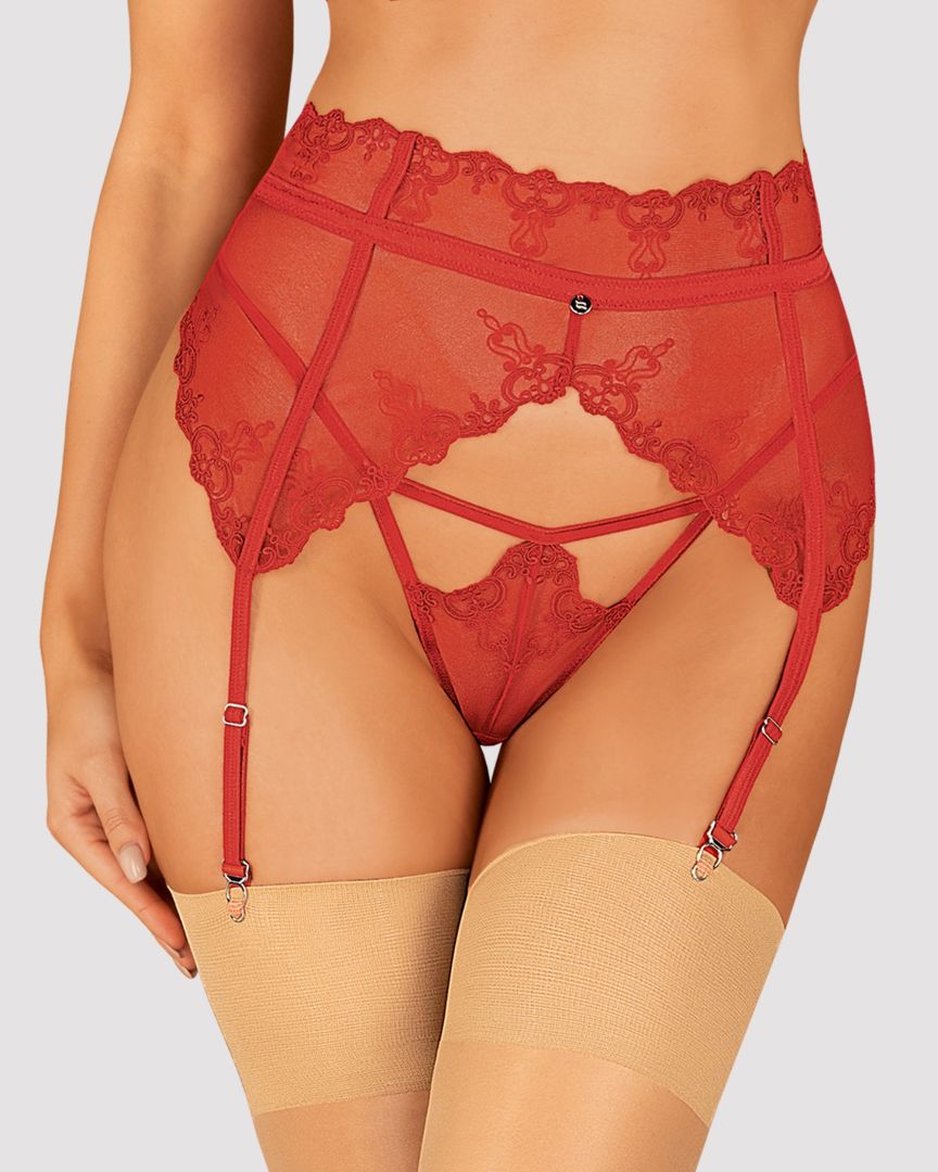 Lonesia porte jarretelles rouge-6