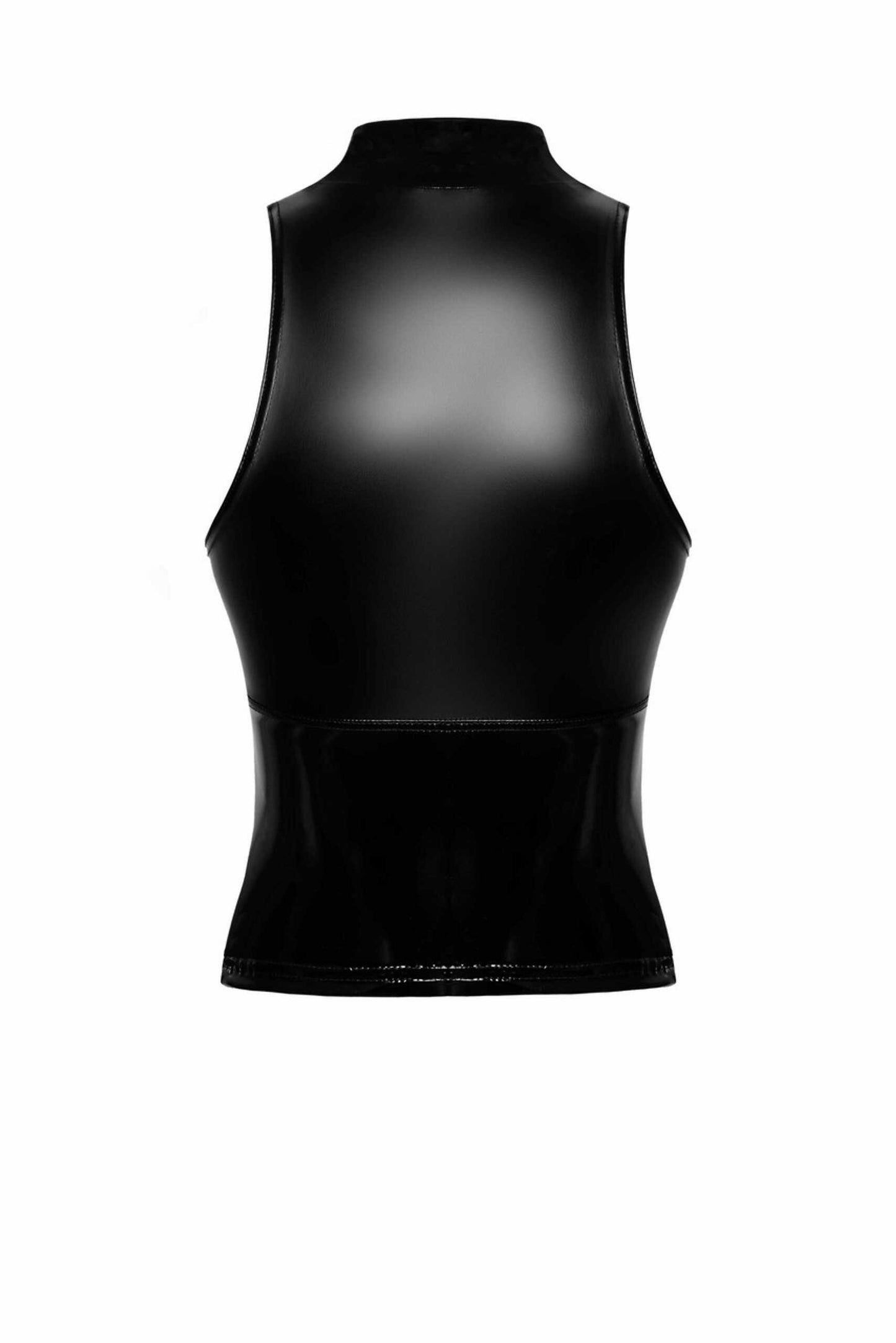 F324 Glam Top wetlook avec corset en vinyle-5