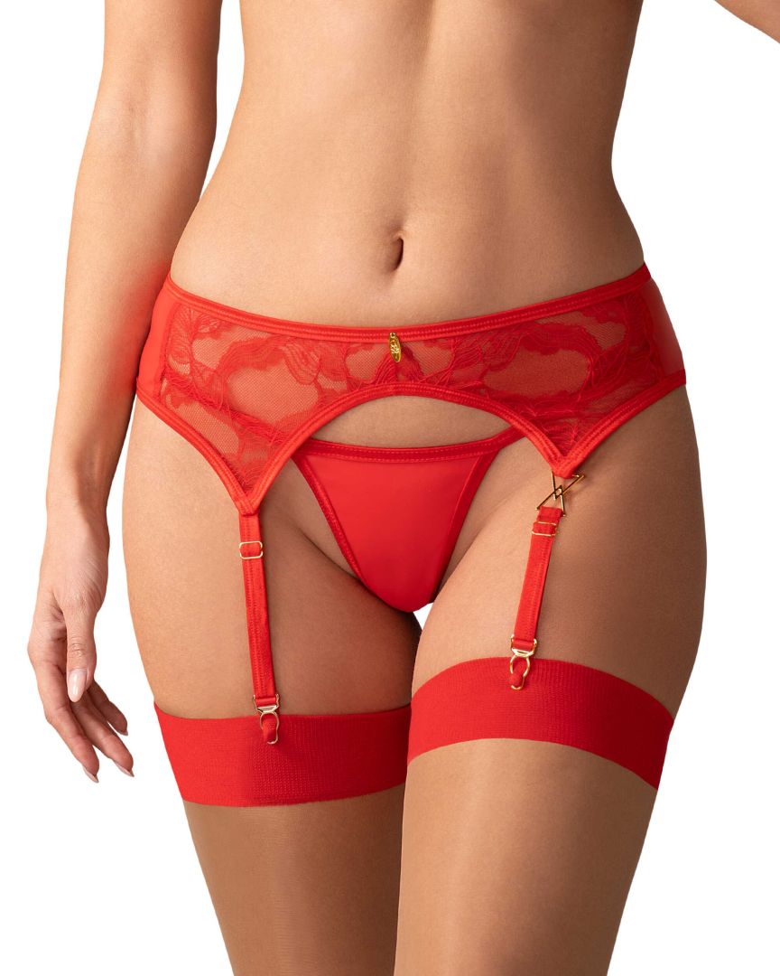 Aliosa porte-jarretelles - Rouge-2