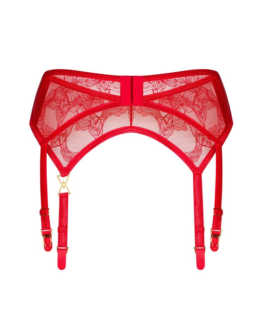 Aliosa porte-jarretelles - Rouge-6