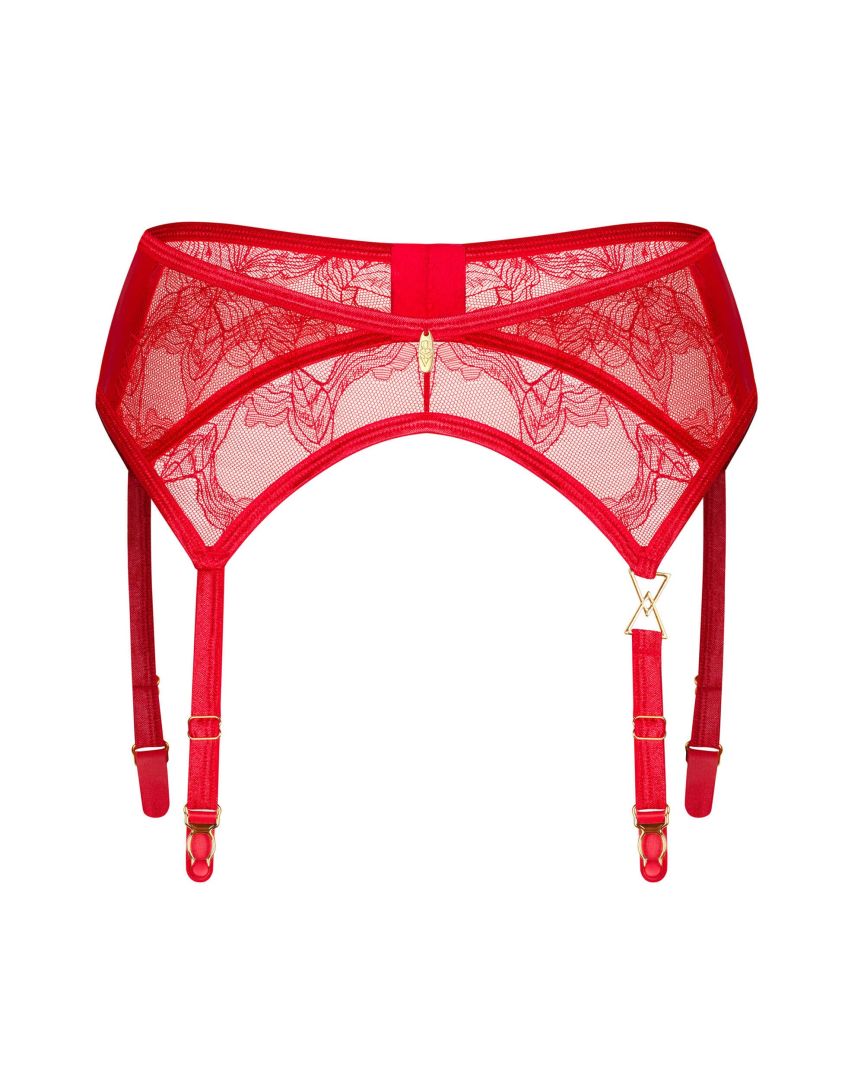 Aliosa porte-jarretelles - Rouge-5